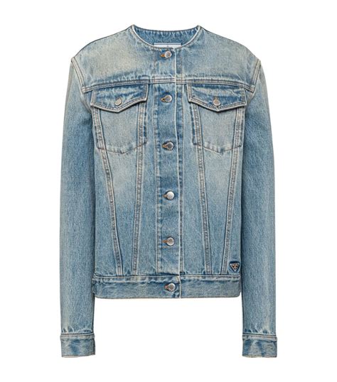 women's long prada coat|Prada denim jacket women.